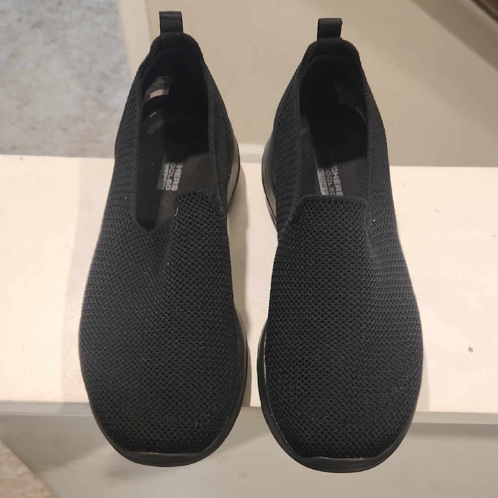 Skechers Black Air Cooled Slip-Ons